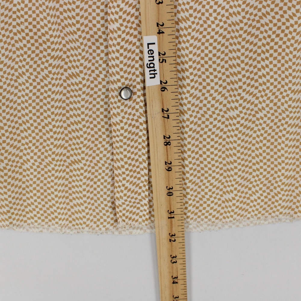 Fred And Howard Shirt Mens XXL Tan Geometric Long Sleeve Pearl Snap Western - Picture 5 of 6
